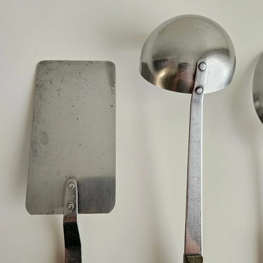 Ekco Flint Arrowhead Vintage Stainless Steel Kitchen Utensil‎ Set 3pc USA FLAWS